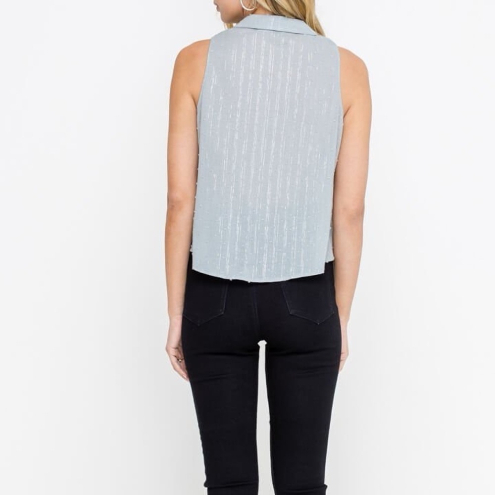 Lush Tie Front Ruffle Top - Picture 2 of 2